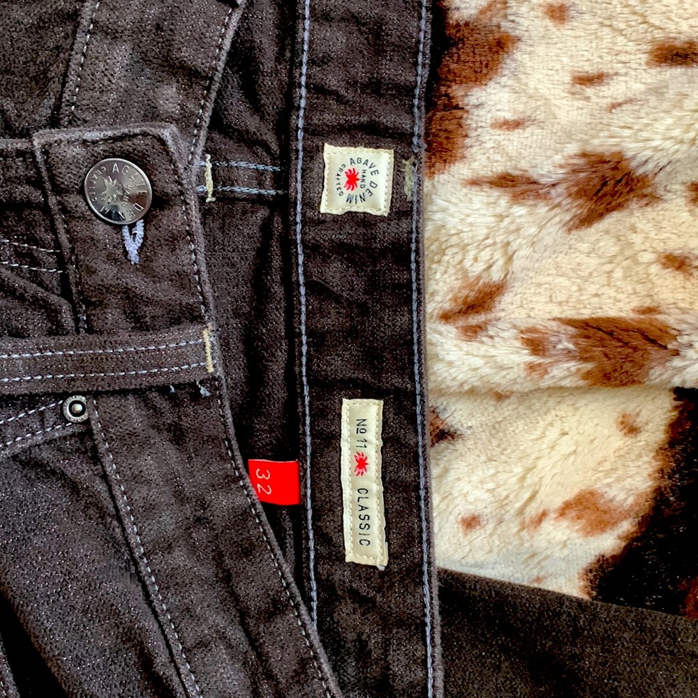 Mens Agave brown denim jeans